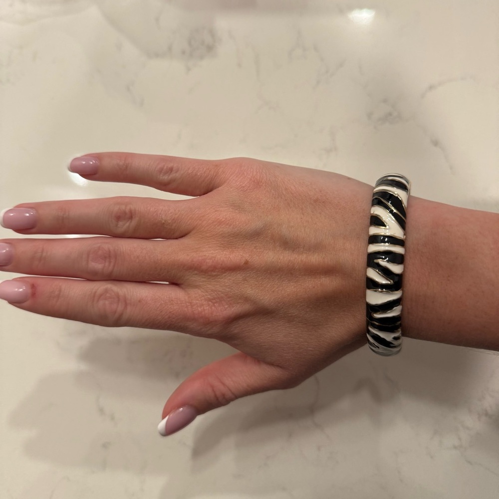 Zebra Print Bangle Bracelet
